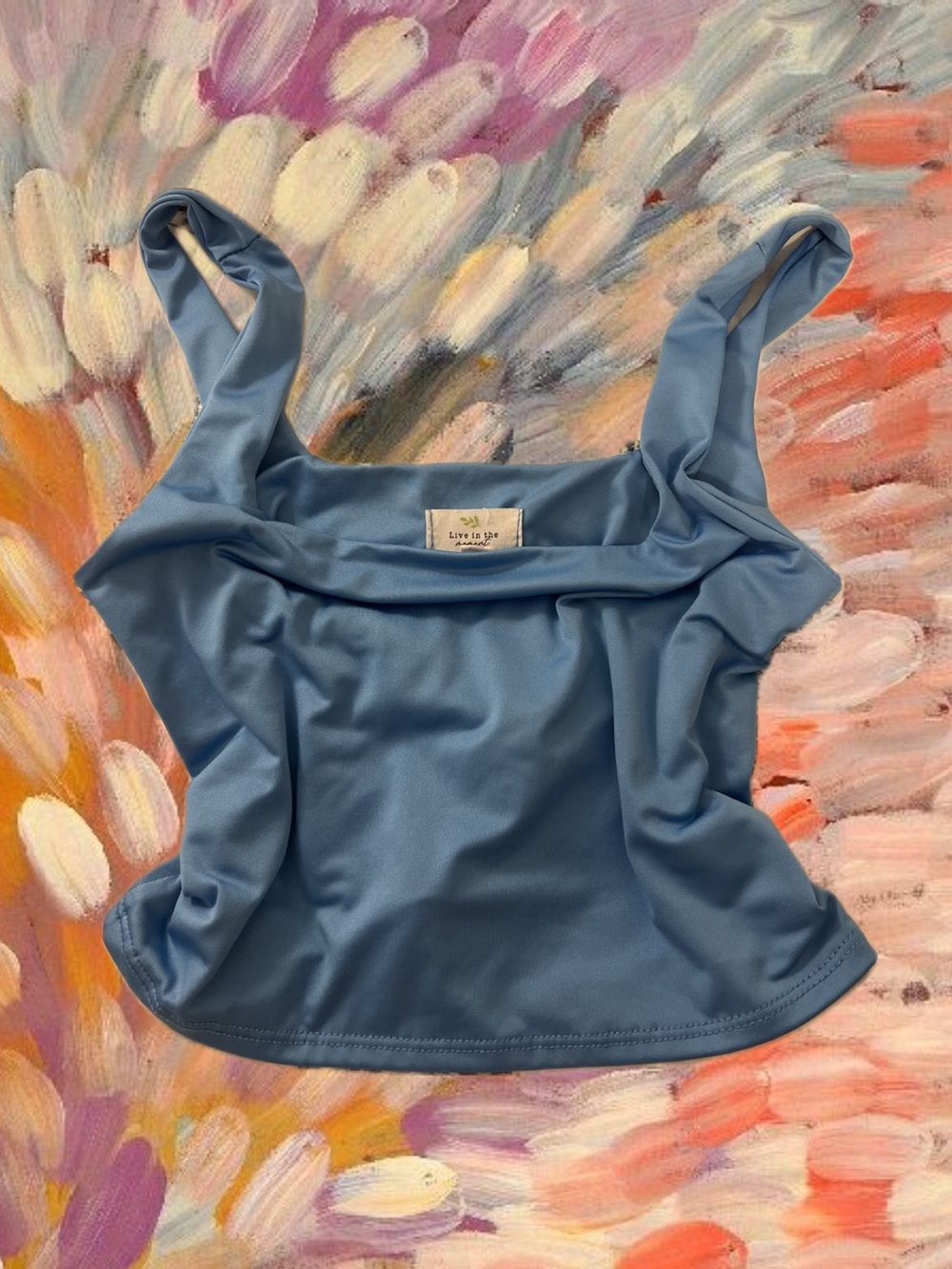 Dusty Blue Square Neck Tank